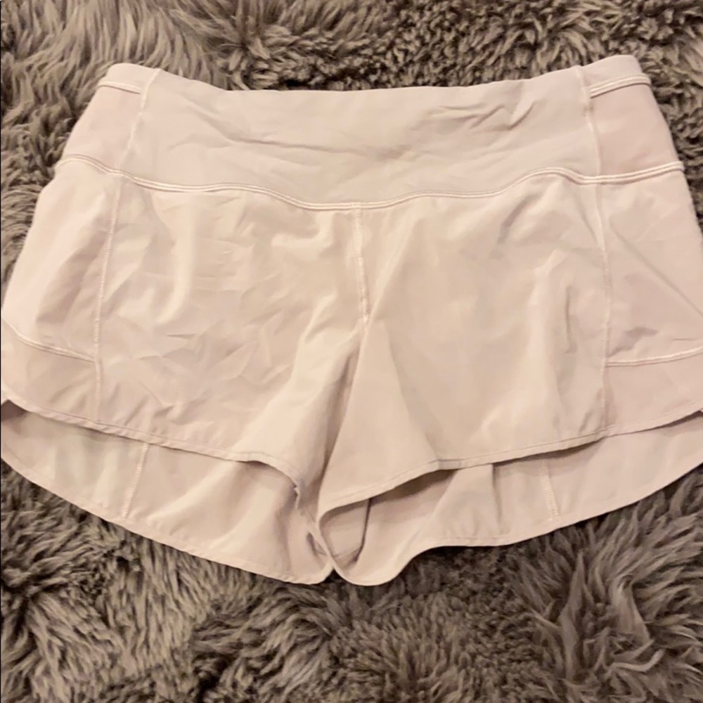 lululemon athletica Light Pinkish Gray Athletic Shorts